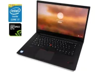 Ігровий ультрабук Lenovo ThinkPad X1 Extreme Gen2 / 15.6" (1920x1080) IPS / Intel Core i7-9850H (6 (12) ядер по 2.6 - 4.6 GHz) / 32 GB DDR4 / 480 GB SSD / nVidia GeForce GTX 1650 Max-Q, 4 GB GDDR6, 128-bit / WebCam б/в