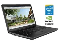Мобільна робоча станція HP ZBook 17 G4 / 17,3" (1920x1080) IPS / Intel Core i7-7820HQ (4 (8) ядра по 2,9 - 3,9 ГГц) / 64 ГБ DDR4 / 1000 ГБ SSD / nVidia Quadro P5000, 16 ГБ GDDR5, 256-біт / WebCam / Win 11 Pro б/в