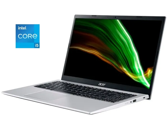 Ультрабук Acer Aspire 3 A315-58-57F6 / 15.6" (1920x1080) IPS / Intel Core i5-1135G7 (4 (8) ядра по 2.4 - 4.2 GHz) / 8 GB DDR4 / 256 GB SSD M.2 / Intel Iris Xe Graphics / WebCam / Win 11 Home б/в - зображення 1