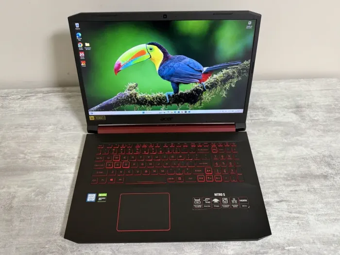 Ігровий ноутбук Б-класу Acer Nitro AN517-51-56YW / 17.3" (1920x1080) IPS / Intel Core i5-9300H (4 (8) ядра по 2,4 - 4,1 ГГц) / 32 ГБ DDR4 / 512 ГБ SSD / nVidia GeForce GTX 1650, 4 ГБ GDDR5, 128-біт / WebCam / Win 11 Home б/в - зображення 2