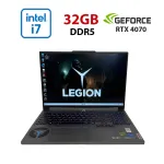 Ігровий ноутбук Б-класу Lenovo Legion 5 16IRX9 / 16" (2560x1600) IPS / Intel Core i7-14700HX (20 (28) ядра по 1,5 - 5,5 ГГц) / 32 ГБ DDR5 / 1000 ГБ SSD NVMe / nVidia GeForce RTX 4070, 8 ГБ GDDR6, 128-біт / WebCam б/в