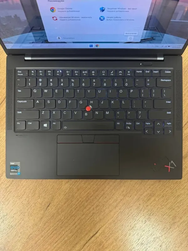 Ультрабук Lenovo ThinkPad X1 Carbon Gen 9 / 14" (3840x2400) IPS / Intel Core i7-1185G7 (4 (8) ядра по 3.0 - 4.8 GHz) / 16 GB DDR4 / 512 GB SSD / Intel Iris Xe Graphics / WebCam б/в - зображення 7