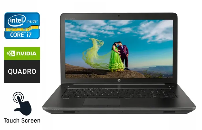 Мобільна робоча станція HP zBook 17 G3 / 17.3" (1920x1080) IPS Touch / Intel Core i7-6700HQ (4 (8) ядра по 2.6 - 3.5 GHz) / 32 GB DDR4 / 256 GB SSD + 500 GB HDD / nVidia Quadro M3000M, 4 GB GDDR5, 256-bit / Fingerprint / WebCam / Windows 10 б/в - зображення 1