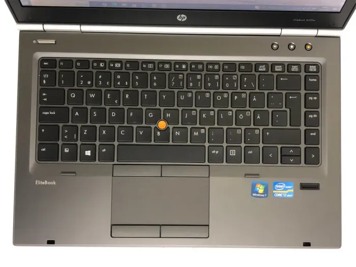 Мобільна робоча станція Б-клас HP EliteBook 8470w / 14" (1600x900) TN / Intel Core i7-3740QM (4 (8) ядра по 2.7 - 3.7 GHz) / 8 GB DDR3 / 256 GB SSD / AMD FirePro M2000, 1 GB GDDR5, 64-bit / WebCam / DVD-ROM / Win 10 Pro б/в - зображення 8