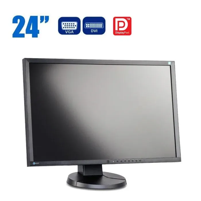 Монітор EIZO FlexScan EV2416W / 24" (1920x1200) TN / 1x DP, 1x VGA, 1x DVI / Вбудовані колонки 2х 1W б/в - зображення 1