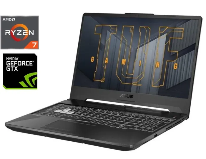 Ігровий ноутбук Б-клас Asus TUF Gaming FA506IU / 15.6" (1920x1080) IPS / AMD Ryzen 7 4800H (8 (16) ядер по 2.9 - 4.2 GHz) / 16 GB DDR4 / 500 GB SSD / nVidia GeForce GTX 1660 Ti, 6 GB GDDR6, 192-bit / WebCam б/в - зображення 1