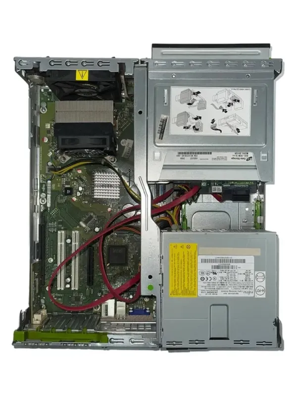 Комплект ПК: комп'ютер Б-клас Fujitsu Esprimo E5730 SFF / Intel Core 2 Duo E8500 (2 ядра по 3.16 GHz) / 4 GB DDR2 / 160 GB HDD / Intel Graphics / DVD-ROM + Монітор Б-клас HP Compaq LA1951g / 19" (1280x1024) TN / VGA б/в - зображення 6