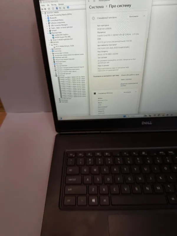 Мобільна робоча станція Dell Precision 7750 / 17.3" (1920x1080) IPS / Intel Core i7-10850H (6 (12) ядер по 2.7 - 5.1 GHz) / 32 GB DDR4 / 512 GB SSD / Quadro RTX 3000, 6 GB GDDR6, 192-bit / WebCam / HDMI б/в - зображення 9