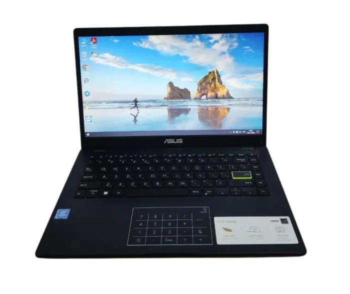 Ультрабук Asus E410MA / 14" (1366x768) TN / Intel Celeron N4020 (2 ядра по 1.1 - 2.8 GHz) / 4 GB DDR4 / 128 GB SSD / Intel UHD Graphics 600 / WebCam / Win 10 Home б/в - зображення 2