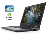 Мобільна робоча станція Б-клас Dell Precision 7540 / 15.6" (1920x1080) TN / Intel Core i9-9880H (8 (16) ядер по 2.3 - 4.8 GHz) / 32 GB DDR4 / 256 GB SSD + 256 GB SSD / nVidia Quadro T2000, 4 GB GDDR5, 128-bit / WebCam / Win 11 Pro б/в