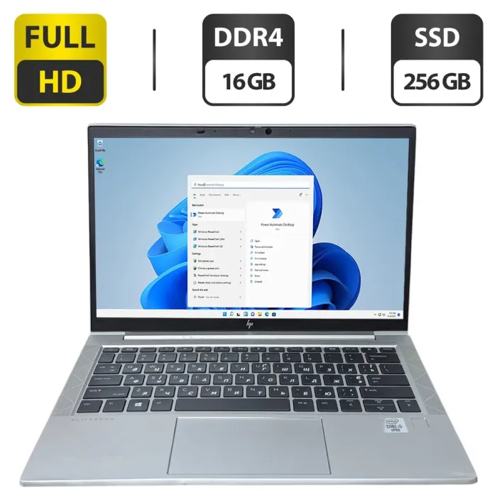 Ультрабук Б-клас HP EliteBook 830 G7 / 13.3" (1920x1080) IPS / Intel Core i5-10310U (4 (8) ядра по 1.7 - 4.4 GHz) / 16 GB DDR4 / 256 GB SSD / Intel UHD Graphics / WebCam / HDMI б/в - зображення 1