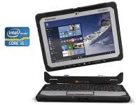 Захищений нетбук-трансформер Б-клас Panasonic Toughbook CF-20 MK2 / 10.1" (1920x1200) IPS Touch / Intel Core i5-7Y57 (2 (4) ядра по 1.2 - 3.3 GHz) / 8 GB DDR3 / 256 GB SSD / Intel HD Graphics 615 / WebCam / Win 10 Pro б/в