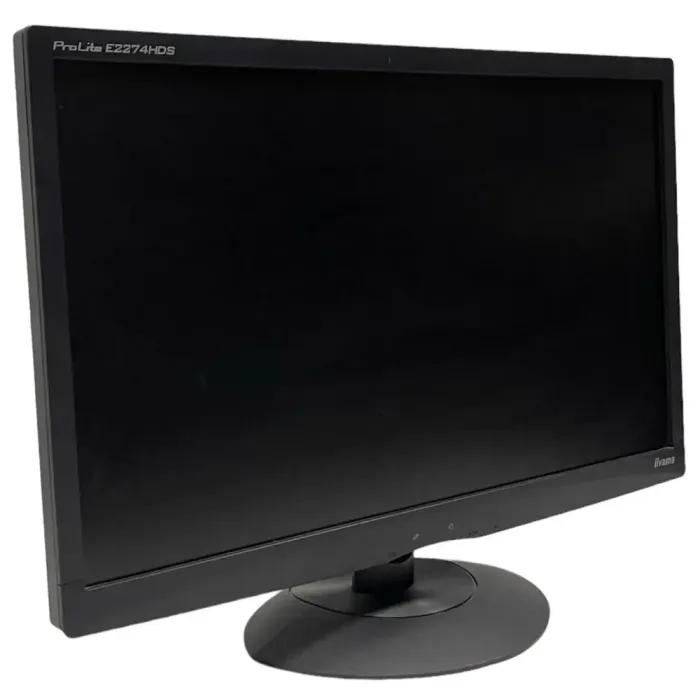 Монітор Iiyama ProLite E2274HDS-B2/24" (1920x1080) TN/VGA, DVI, HDMI/ Вбудовані колонки 2x 2W/VESA 100x100 + Кабель живлення б/в - зображення 2