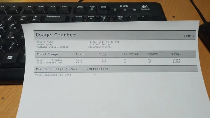 БФП Samsung SCX-3405FW / Лазерний монохромний друк / 1200x1200 dpi / 20 стор/хв / A4 / USB 2.0, Wi-Fi, Ethernet б/в - зображення 4