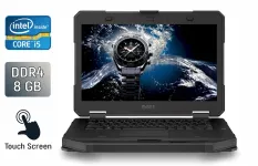 Захищений ноутбук Dell Rugged Latitude 5414 / 14" (1920x1080) IPS Touch / Intel Core i5-6300U (2 (4) ядра по 2.4 - 3.0 GHz) / 8 GB DDR4 / 240 GB SSD / Intel HD Graphics 520 / TouchID / WebCam / Windows 10 б/в