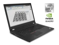 Мобільна робоча станція Б-клас Lenovo ThinkPad P17 Gen 1 / 17.3" (1920x1080) IPS / Intel Core i7-10850H (6 (12) ядер по 2.7 - 5.1 GHz) / 16 GB DDR4 / 500 GB SSD / nVidia Quadro T1000, 4 GB DDR5, 128-bit / WebCam б/в