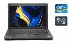 Ноутбук Б-клас Lenovo ThinkPad E560 / 15.6" (1366x768) TN / Intel Core i5-6200U (2 (4) ядра по 2.3 - 2.8 GHz) / 8 GB DDR3 / 240 GB SSD / Intel HD Graphics 520 / WebCam / TouchID / Windows 10 б/в