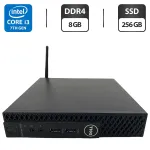 Неттоп Dell OptiPlex 3050 USFF / Intel Core i3-7100T (2 (4) ядра по 3.4 GHz) / 8 GB DDR4 / 256 GB SSD / Intel HD Graphics 630 / Wi-Fi б/в