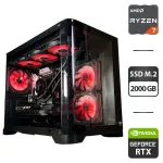 Збірка під замовлення: ігровий ПК GameMax Hype-M Black Tower / AMD Ryzen 7 7800X3D (8 (16) ядер по 4.2 - 5.0 GHz) / 32 GB DDR5 / 2000 GB SSD M.2 / nVidia GeForce RTX 3080, 12 GB GDDR6X, 384-bit / 850W б/в
