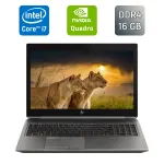 Мобільна робоча станція HP zBook 15 G6 / 15,6" (1920x1080) IPS / Intel Core i7-9750H (6 (12) ядер по 2,6 - 4,5 ГГц) / 16 ГБ DDR4 / 480 ГБ SSD + 256 ГБ SSD / nVidia Quadro T2000, 4 ГБ GDDR5, 128-біт / Веб-камера / Сканер відбитків пальців / Windows 10 б/в