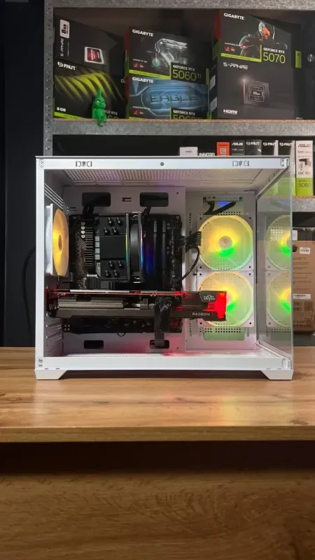 Збірка на замовлення: ігровий ПК Gamdias Aura GC10M ARGB White Tower / Intel Core i5-12400F (6 (12) ядер по 2,5 - 4,4 ГГц) / 16 ГБ DDR4 / 1000 ГБ SSD M.2 / AMD Radeon RX 6700 XT, 12 GB GDDR6, 192-bit / 650W б/в - зображення 7