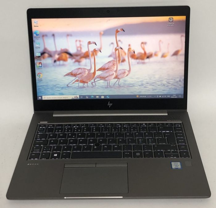 Ультрабук HP ZBook 14u G5 / 14" (1366x768) TN / Intel Core i7-8650U (4 (8) ядра по 1.9 - 4.2 GHz) / 8 GB DDR4 / 256 GB SSD NVMe / AMD Radeon Pro WX 3100, 2 GB GDDR5, 128-bit / WebCam / Win 10 Pro б/в - зображення 2