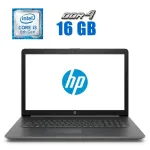 Ноутбук Б-клас HP 17-BY0061CL / 17.3" (1600x900) TN / Intel Core i3-8130U (2 (4) ядра по 2.2 - 3.4 GHz) / 16 GB DDR4 / 256 GB SSD / Intel UHD Graphics 620 / WebCam / Win 10 Home б/в