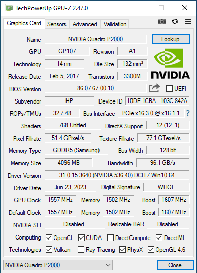 Мобільна робоча станція HP zBook Studio G5 / 15,6" (1920x1080) IPS / Intel Xeon E-2176M (6 (12) ядер по 2,7 - 4,4 ГГц) / 64 ГБ DDR4 / 256 ГБ SSD NVMe / nVidia Quadro P2000, 4 ГБ GDDR5, 128-біт / WebCam / Win 10 Lic б/в - зображення 6