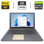 Ноутбук Asus VivoBook 15 X543 / 15.6" (1920x1080) TN / Intel Core i3-7020U (2 (4) ядра по 2.3 GHz) / 12 GB DDR4 / 240 GB SSD / nVidia GeForce MX110, 2 GB GDDR5, 64-bit / WebCam б/в