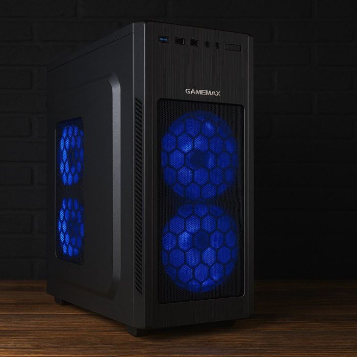Ігровий ПК GameMax MT520-FAN Black Tower / Intel Core i5-4670 (4 ядра по 3,4 - 3,8 ГГц) / 16 ГБ DDR3 / 120 ГБ SSD + 750 ГБ HDD / AMD Radeon RX 580, 8 ГБ GDDR5, 256-біт / 500 Вт б/в - зображення 2