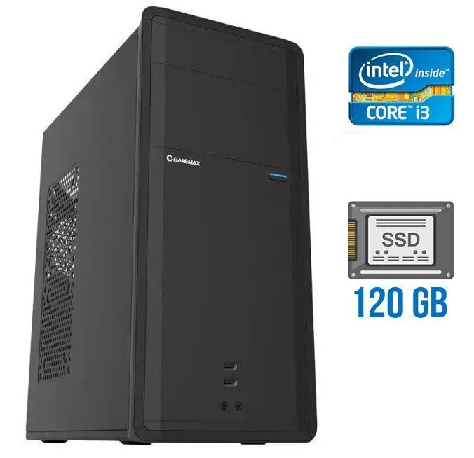 Комп'ютер DTOP Office i34 Tower / Intel Core i3-3240 (2(4) ядра по 3.4GHz) / 4GB DDR3 / 120GB SSD / HD Graphics 2500 / 400W / DVI - зображення 1