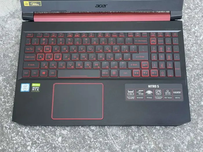 Ігровий ноутбук Acer Nitro 5 AN515-54 / 15.6" (1920x1080) IPS / Intel Core i7-9750H (6 (12) ядер по 2.6 - 4.5 GHz) / 16 GB DDR4 / 240 GB SSD / nVidia GeForce RTX 2060, 6 GB GDDR6, 192-bit / WebCam / Win10 Pro б/в - зображення 4
