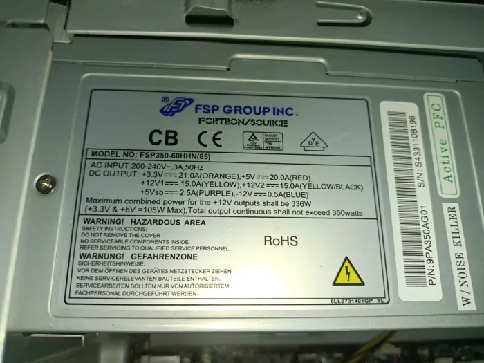 Комп'ютер Б-клас Tarox Tower / Intel Core i7-2600K (4 (8) ядра по 3.4 - 3.8 GHz) / 8 GB DDR3 / 500 GB HDD / AMD Radeon HD 7470, 1 GB GDDR3, 64-bit / DVD-ROM / 350W б/в - зображення 7