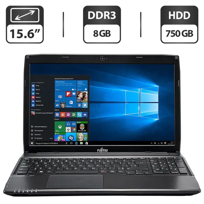 Ноутбук Б-клас Fujitsu LifeBook AH544 / 15.6'' TN / Core i5-4200M (2(4) ядра по 2.5-3.1 GHz) / 8GB DDR3 / 750GB HDD / GeForce GT 720M, 2GB DDR3, 64-bit / WebCam / DVD-ROM / VGA б/в - зображення 1