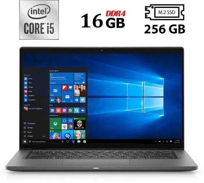 Ультрабук Б-клас Dell Latitude 7410 / 14" (1920x1080) IPS / Intel Core i5-10310U (4 (8) ядра по 1.7 - 4.4 GHz) / 16 GB DDR4 / 256 GB SSD M.2 / Intel UHD Graphics / WebCam / HDMI / Windows 10 б/в - зображення 1