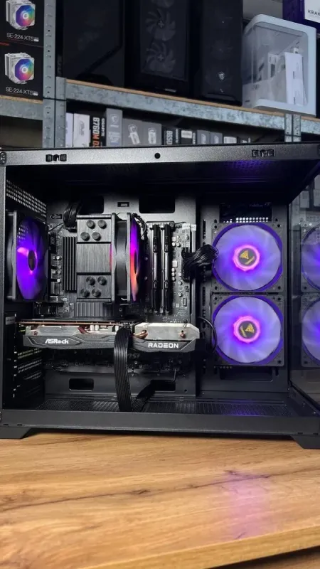 Збірка під замовлення: ігровий ПК Gamdias Aura GC10M ARGB Black Tower / AMD Ryzen 5 5600 (6 (12) ядер по 3.5 - 4.4 GHz) / 16 GB DDR4 / 1000 GB SSD M.2 / AMD Radeon RX 6600, 8 GB GDDR6, 128-bit / 650W б/в - зображення 8