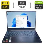 Ігровий ноутбук Lenovo IdeaPad Gaming 3 / 15.6" (1920x1080) IPS / AMD Ryzen 5 4600H (6 (12) ядер по 3.0 - 4.0 GHz) / 8 GB DDR4 / 512 GB SSD / nVidia GeForce GTX 1650, 4 GB GDDR5, 128-bit / WebCam б/в