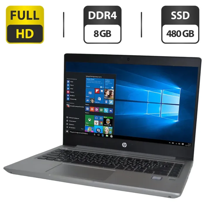 Ноутбук Б-клас HP ProBook 440 G6 / 14" (1920x1080) IPS / Intel Core i7-8565U (4 (8) ядра по 1.8 - 4.6 GHz) / 8 GB DDR4 / 480 GB SSD / Intel UHD Graphics 620 / WebCam / Windows 10 Pro б/в - зображення 1
