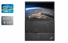 Ноутбук Lenovo ThinkPad T570 / 15.6" (1920x1080) IPS / Intel Core i7-6600U (2 (4) ядра по 2.6 - 3.4 GHz) / 8 GB DDR4 / 240 GB SSD / Intel HD Graphics 520 / WebCam / Fingerprint / Windows 10 б/в