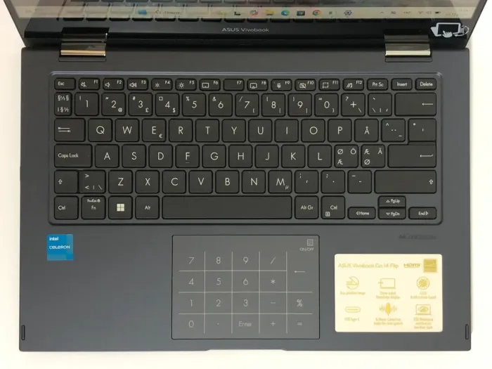 Ультрабук-трансформер Asus VivoBook Go 14 Flip TP1400KA / 14" (1920x1080) IPS Touch / Intel Celeron N4500 (2 ядра по 1.1 - 2.8 GHz) / 4 GB DDR4 / 128 GB SSD / Intel UHD Graphics / WebCam / Win 11 Home б/в - зображення 9