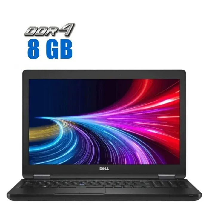 Ноутбук Dell Latitude 5580 / 15.6" (1920x1080) IPS / Intel Core i3-7100U (2 (4) ядра по 2.4 GHz) / 8 GB DDR4 / 256 GB SSD / Intel HD Graphics 620 / WebCam / Win 10 Pro б/в - зображення 1