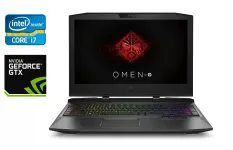 Ігровий ноутбук Б-клас HP Omen 17-an0 / 17.3" (1920x1080) IPS / Intel Core i7-7700HQ (4 (8) ядра по 2.8 - 3.8 GHz) / 16 GB DDR4 / 256 GB SSD + 1000 GB HDD / nVidia GeForce GTX 1070, 8 GB GDDR5, 256-bit / WebCam / HDMI б/в