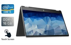 Ноутбук-трансформер Б-клас HP Pavilion x360 15-dg1052nr / 15.6" (1920x1080) IPS Touch / Intel Core i5-10210U (4 (8) ядра по 1.6 - 4.2 GHz) / 16 GB DDR4 / 512 GB SSD / Intel UHD Graphics / WebCam / Windows 10 б/в