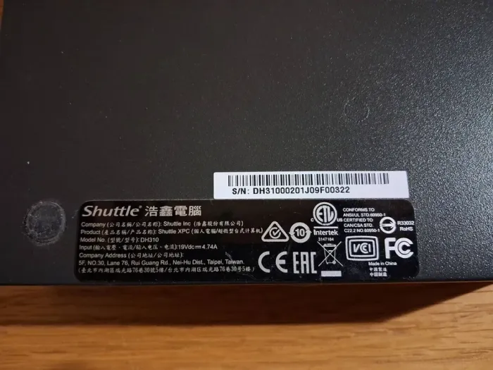 Неттоп Shuttle XPC slim DH310 USFF / Intel Core i3-8100 (4 ядра по 3.6 GHz) / 8 GB DDR4 / 256 GB SSD / Intel UHD Graphics 630 / HDMI / DisplayPort б/в - зображення 4