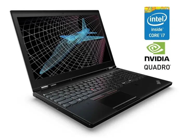 Мобільна робоча станція Lenovo ThinkPad P51 / 15.6" (1920x1080) IPS / Intel Core i7-6820HQ (4 (8) ядер по 2.7 - 3.6 GHz) / 16 GB DDR4 / 256 GB SSD / nVidia Quadro M1200, 4 GB GDDR5, 128-bit / WebCam / Win 10 Pro б/в - зображення 1