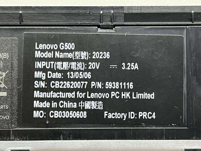 Ноутбук Б-клас Lenovo G500 / 15.6" (1366x768) TN / Intel Celeron 1005M (2 ядра по 1.9 GHz) / 8 GB DDR3 / 128 GB SSD / Intel HD Graphics / WebCam б/в - зображення 9