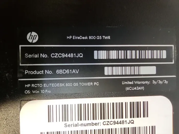 Комп'ютер HP EliteDesk 800 G5 Tower / Intel Core i5-9500 (6 ядер по 3.0 - 4.4 GHz) / 16 GB DDR4 / 120 GB SSD M.2 / Intel UHD Graphics 630 / DisplayPort б/в - зображення 9