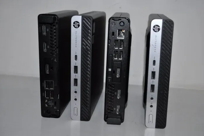 Неттоп HP EliteDesk 800 G3 Desktop Mini USFF / Intel Core i5-6500T (4 ядра по 2.5 - 3.1 GHz) / 16 GB DDR4 / 120 GB SSD + 500 GB HDD / Intel UHD Graphics 630 / USB Wi-Fi / Windows 11 Pro б/в - зображення 8