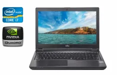 Мобільна робоча станція Б-клас Fujitsu Celsius H780 / 15.6" (1920x1080) IPS / Intel Core i7-8850H (6 (12) ядер по 2.6 - 4.3 GHz) / 16 GB DDR4 / 512 GB SSD / nVidia Quadro P2000, 4 GB GDDR5, 128-bit / WebCam / HDMI / Fingerprint б/в