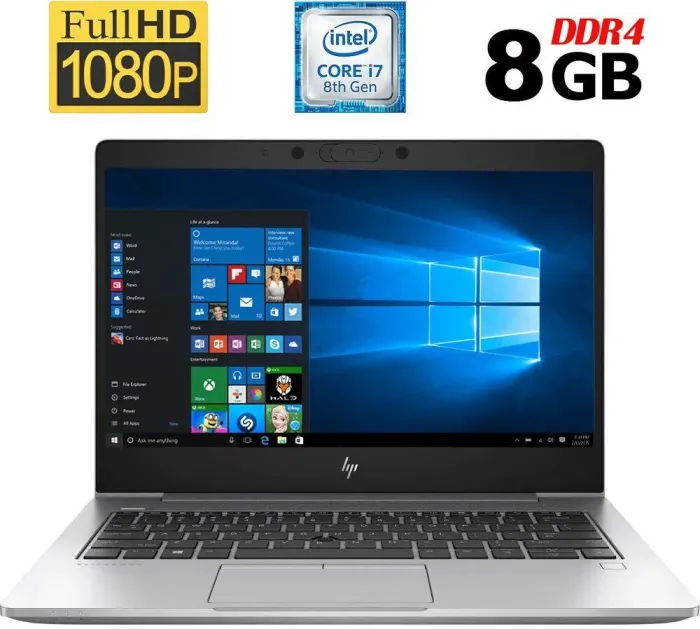 Ультрабук Б-клас HP EliteBook 830 G6 / 13.3" (1920x1080) IPS / Intel Core i5-8365U (4 (8) ядра по 1.6 - 4.1 GHz) / 8 GB DDR4 / 256 GB SSD / Intel UHD Graphics / WebCam / HDMI б/в - зображення 1